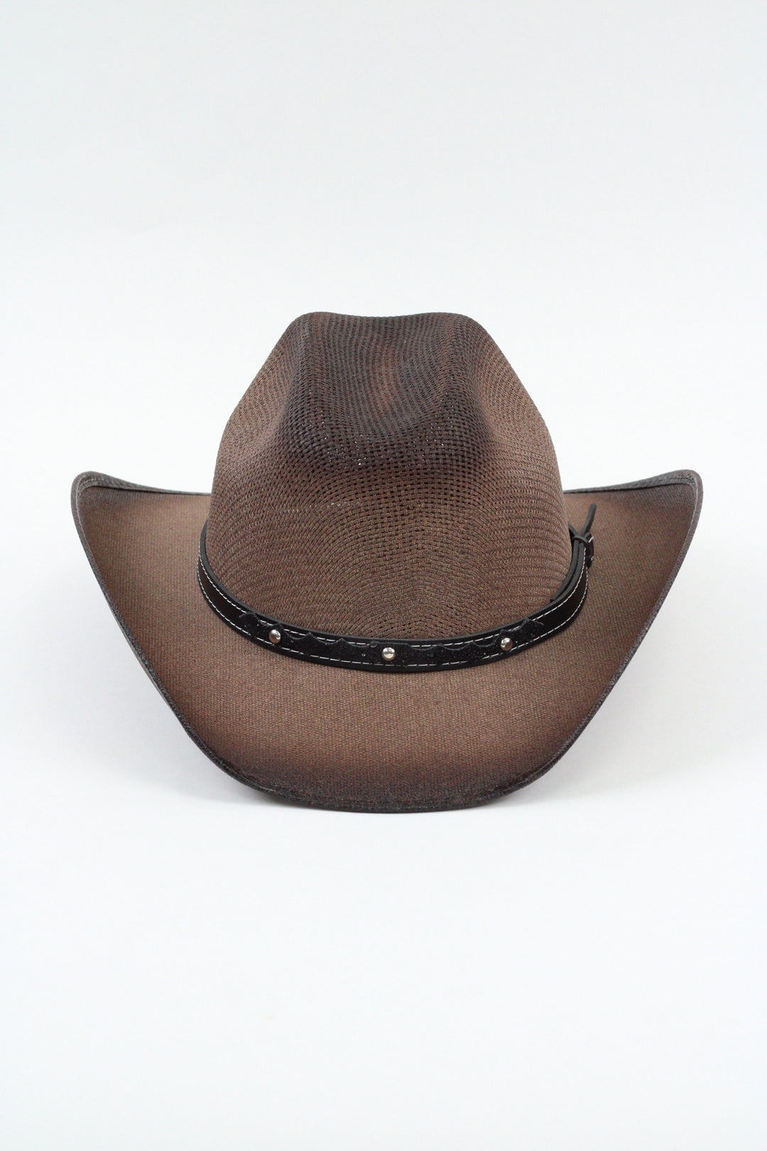 Kids Bullrider Mesh Top Structured Cowboy Hat - Brown