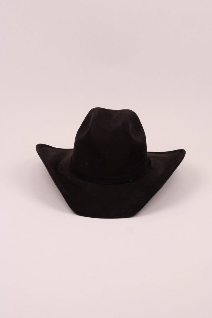 Austin Vegan Suede Cowboy Hat Classic - Black