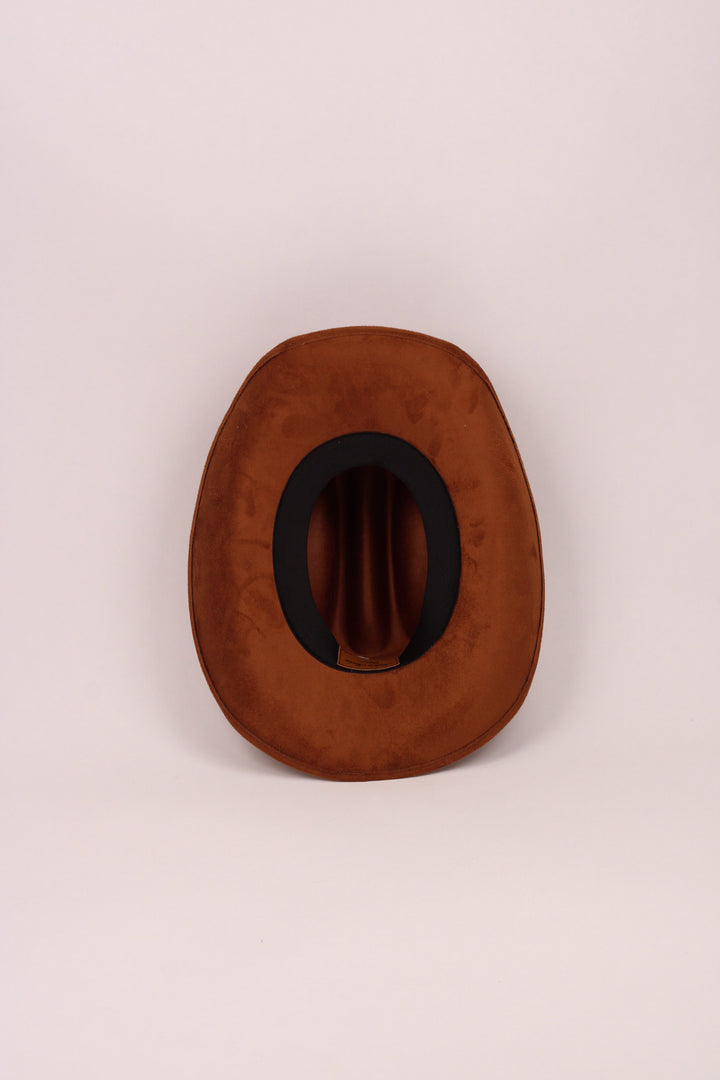 Texana Vegan Suede Cowboy Hat - Caramel