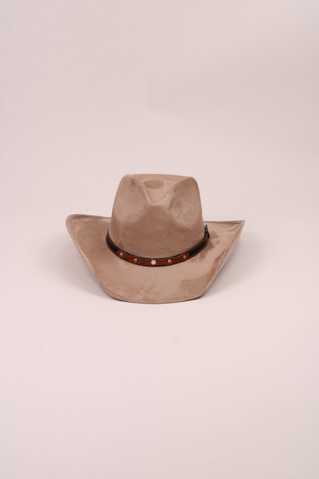 Santa Fe Vegan Suede Cowboy Rancher Hat- Sand