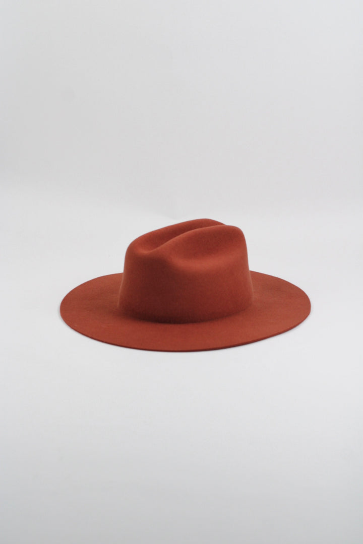 The Quinn Cattlemen Wool Felt Hat - Brick