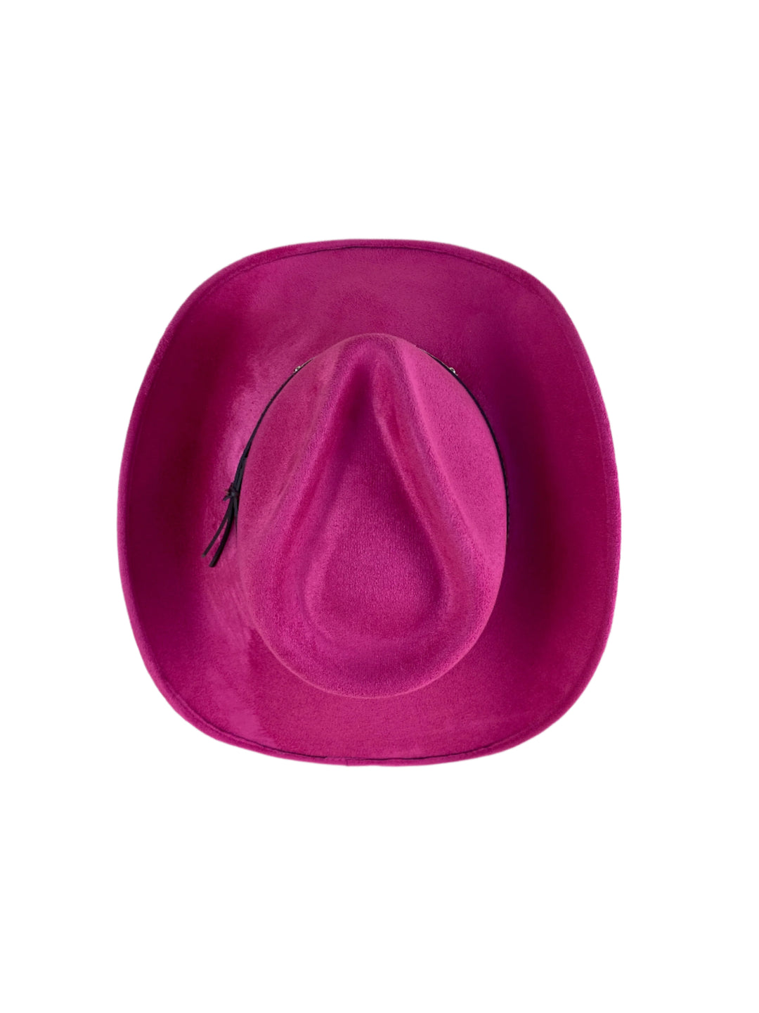 Santa Fe Vegan Suede Cowboy Rancher Hat- Magenta