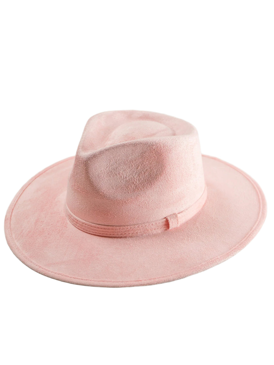 Vegan Suede Teardrop Hat - Blush Pink