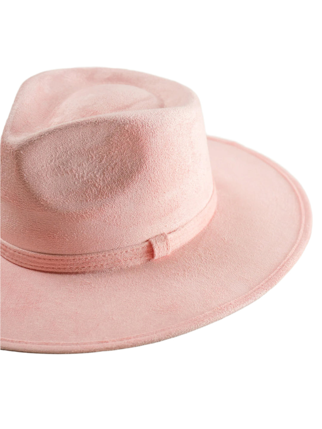 Vegan Suede Teardrop Hat - Blush Pink