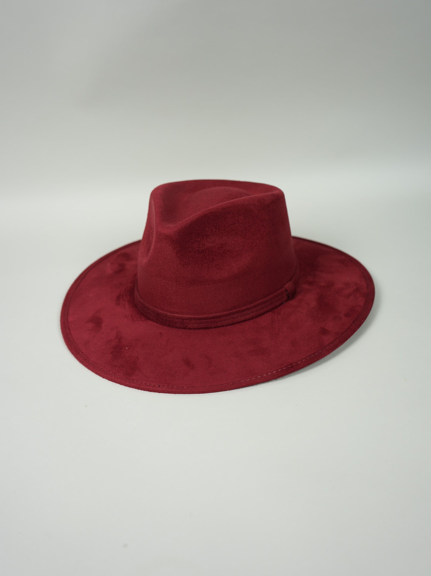 PREORDER Vegan Suede Rancher Hat - Burgundy Red