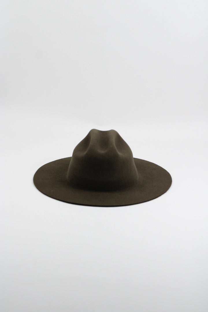 The Quinn Cattlemen Wool Felt Hat - Olive