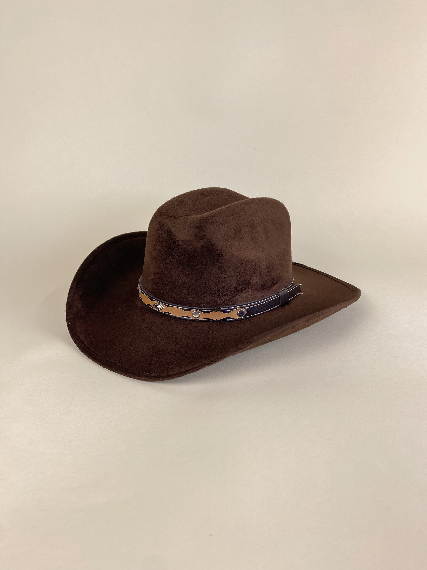 Kids Vegan Suede Austin Hat - Chocolate