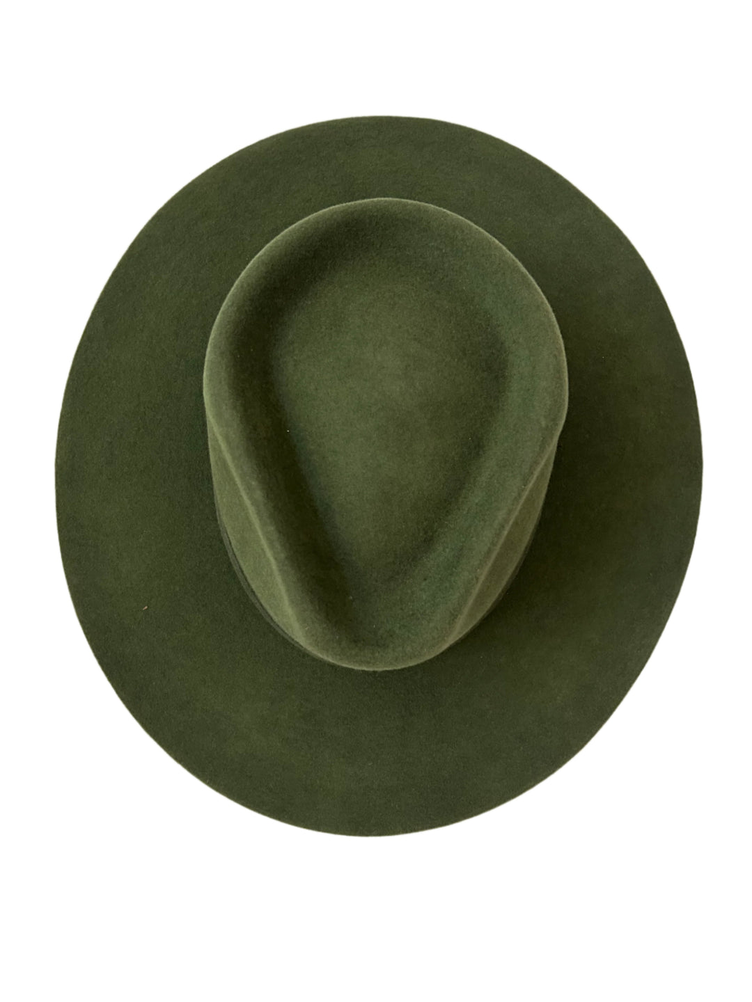 Emery Merino Wool Teardrop Rancher Hat - Forest Green