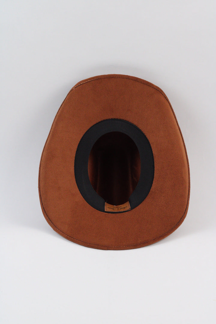 Austin Vegan Suede Cowboy Hat- Caramel