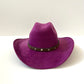 Kids Vegan Suede Austin Hat - Purple