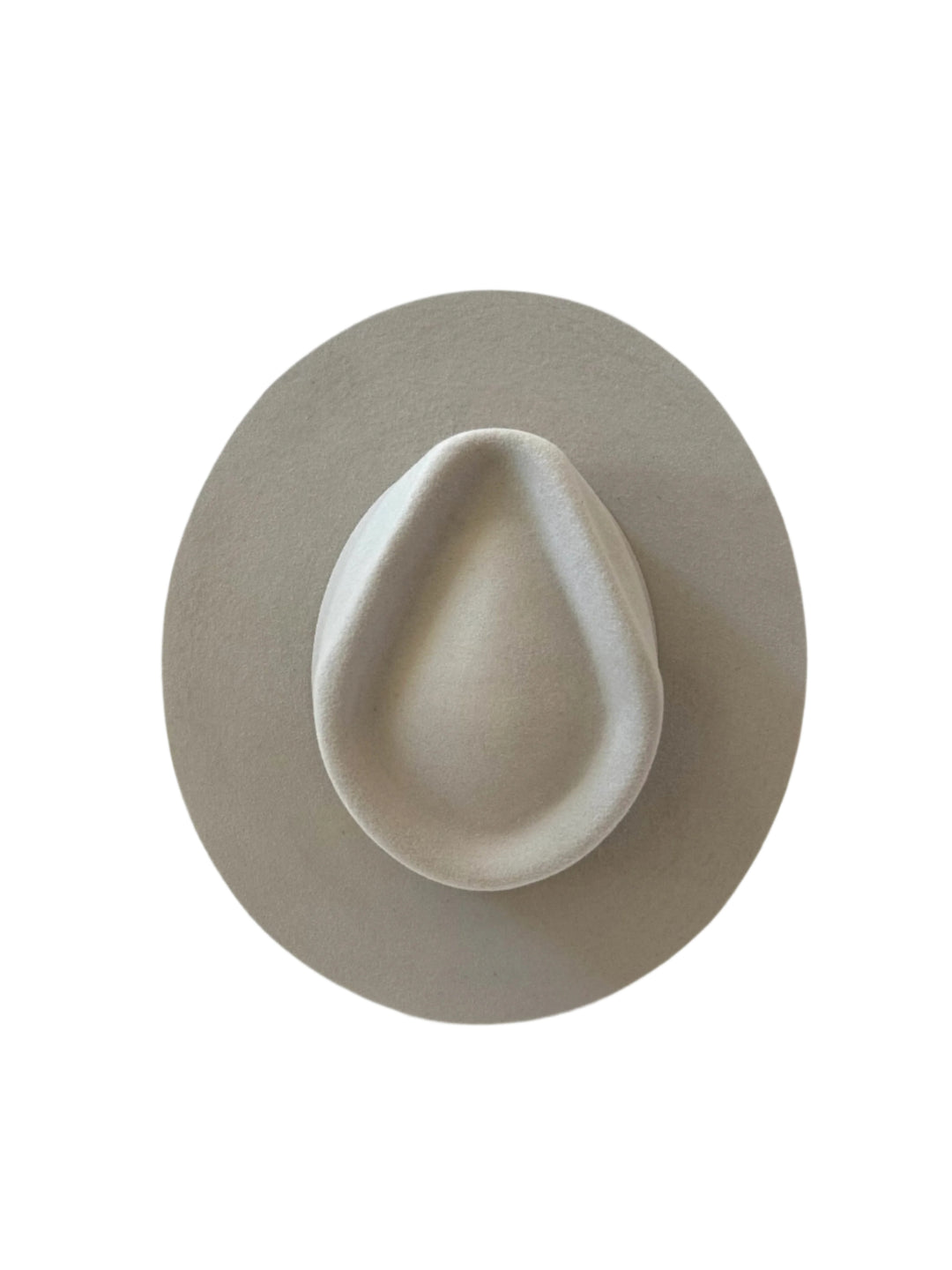 Emery Merino Wool Teardrop Rancher Hat - Light Grey