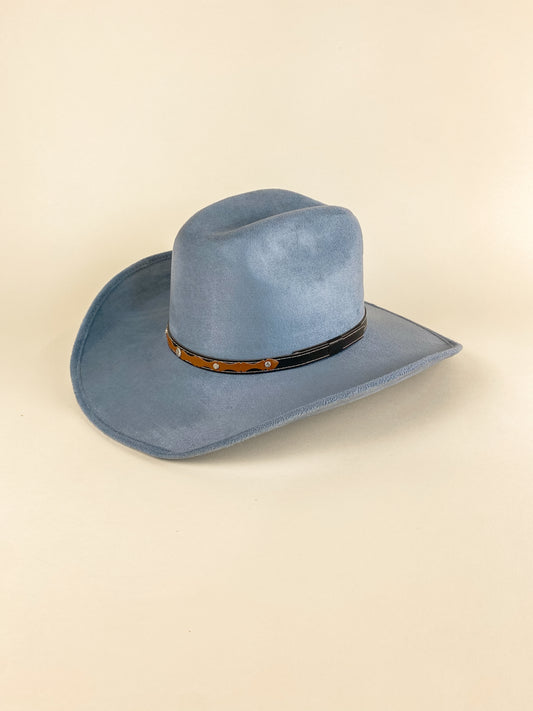 Austin Vegan Suede Cowboy Hat- Peacock