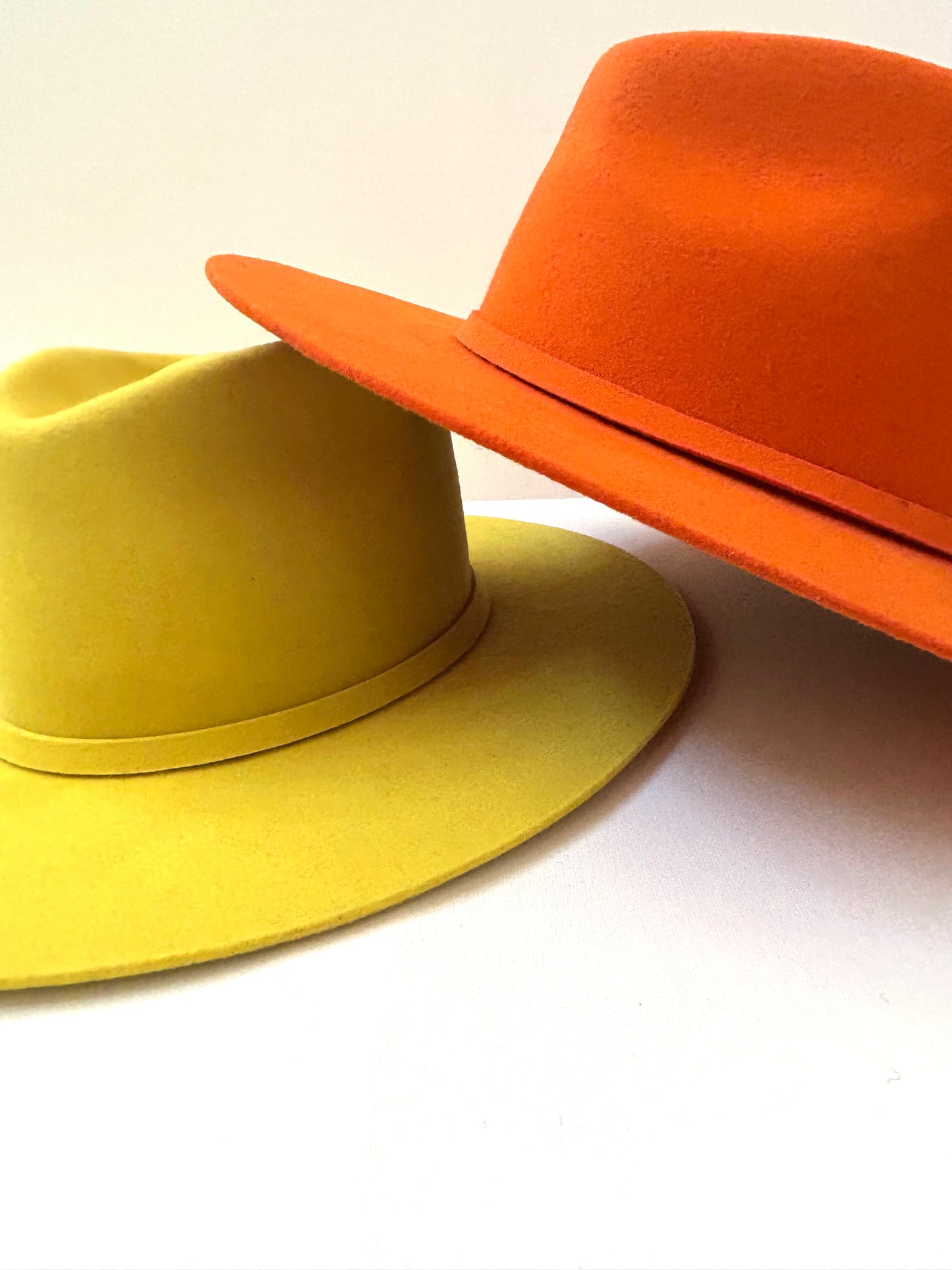 Emery Merino Wool Teardrop Rancher Hat - Orange