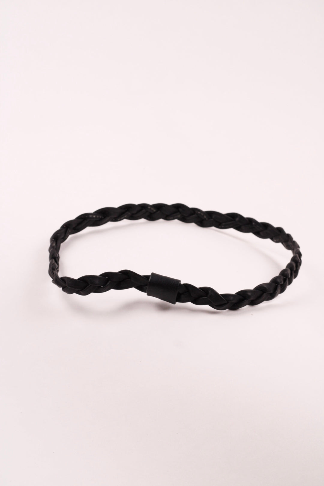 Forged Braided Faux Leather Hat Band