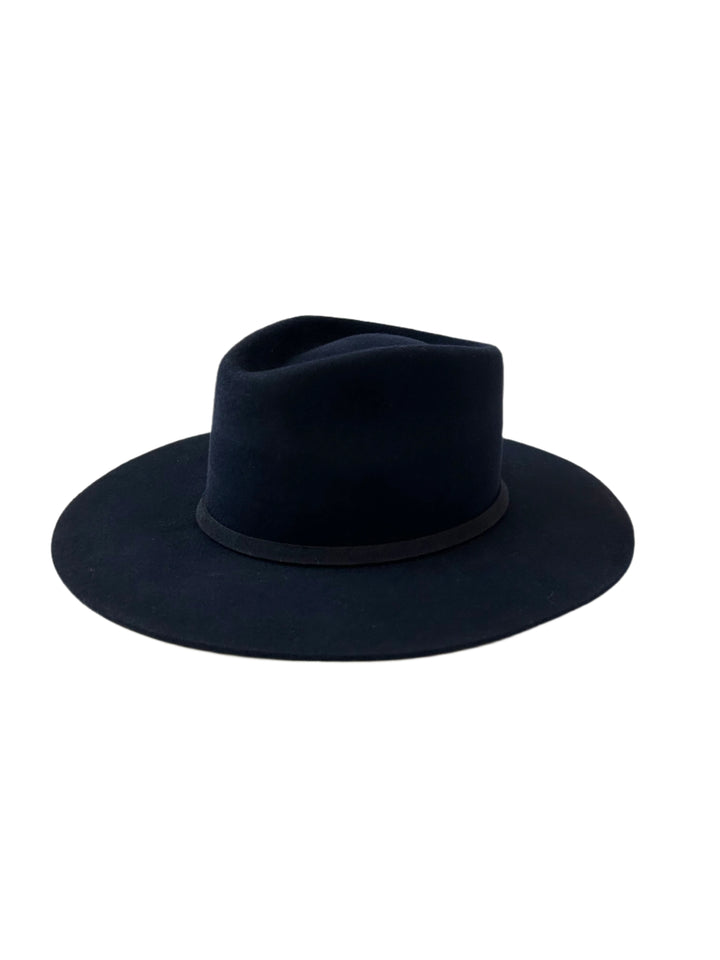 Emery Merino Wool Teardrop Rancher Hat - Navy Blue
