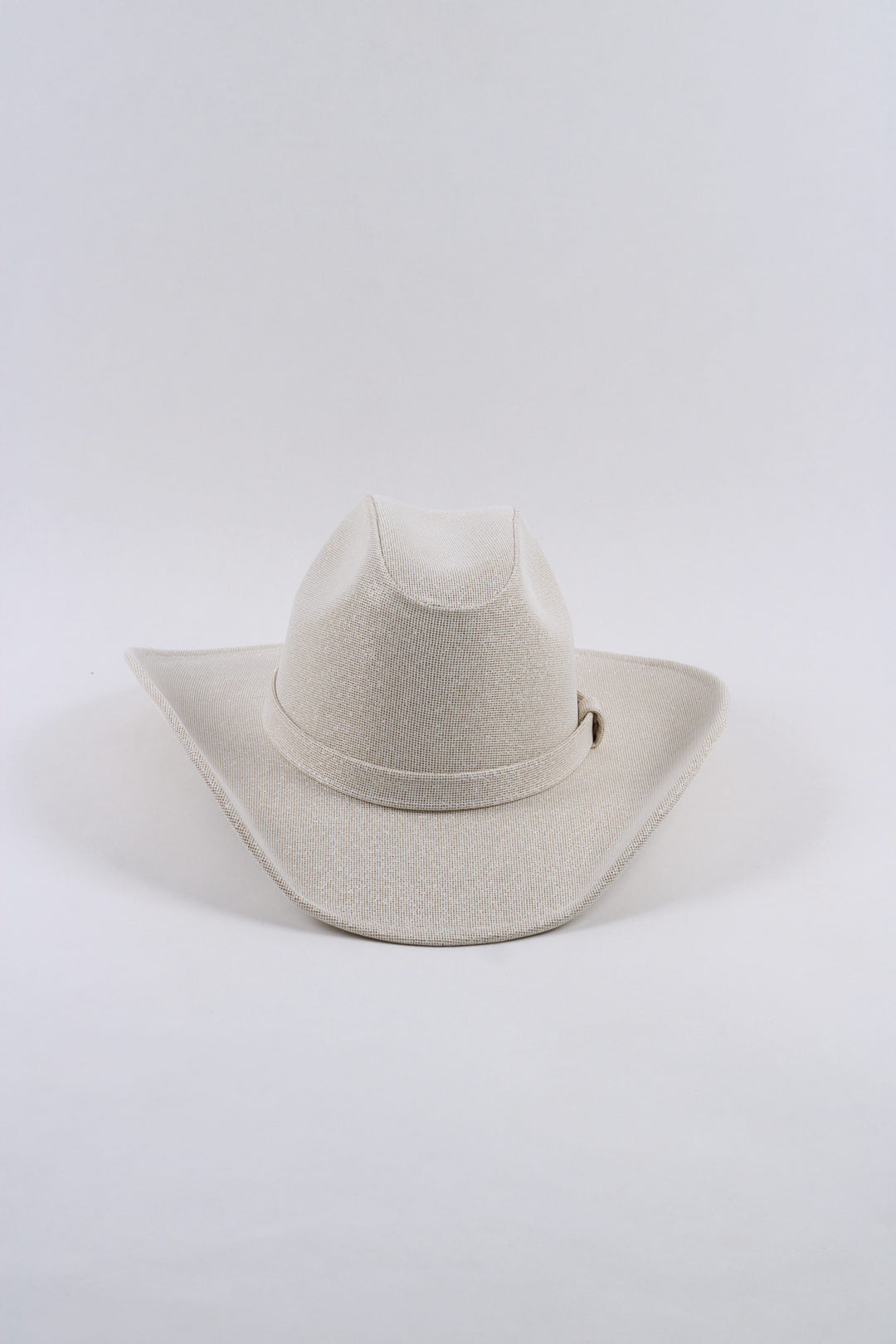 Western Cowboy Glitter Hat- Ivory
