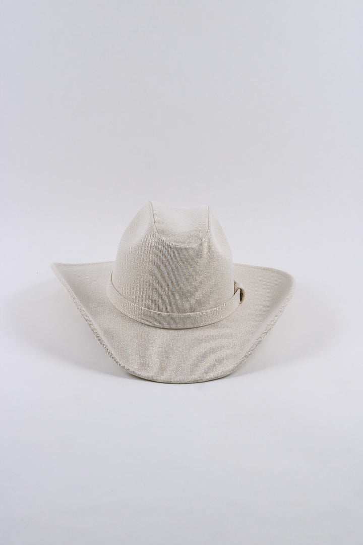 Western Cowboy Glitter Hat- Ivory