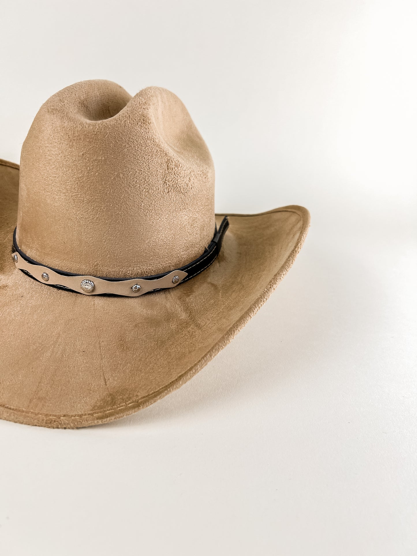 Texana Vegan Suede Cowboy Hat- Cappuccino