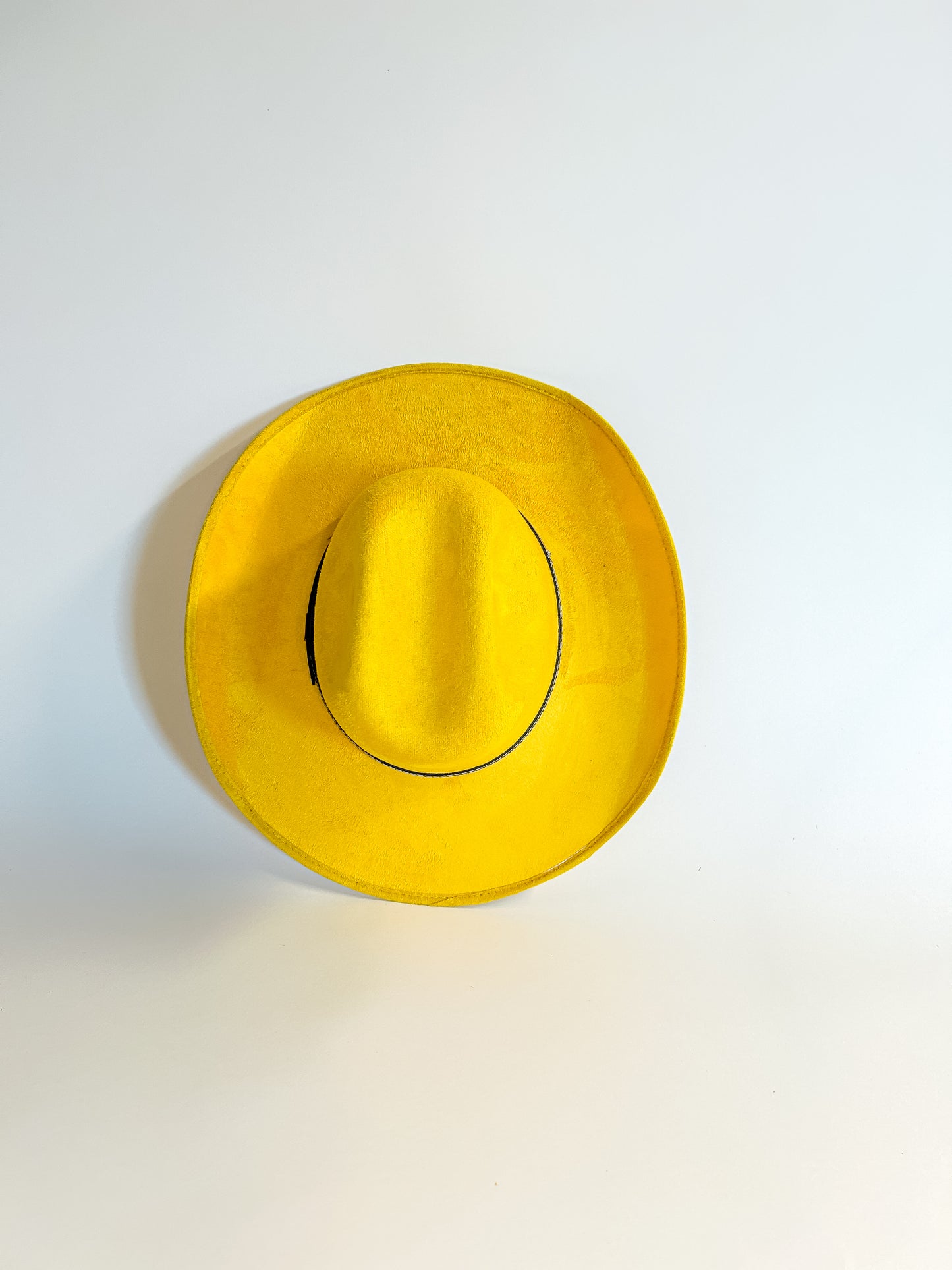 Austin Vegan Suede Cowboy Hat- Yellow