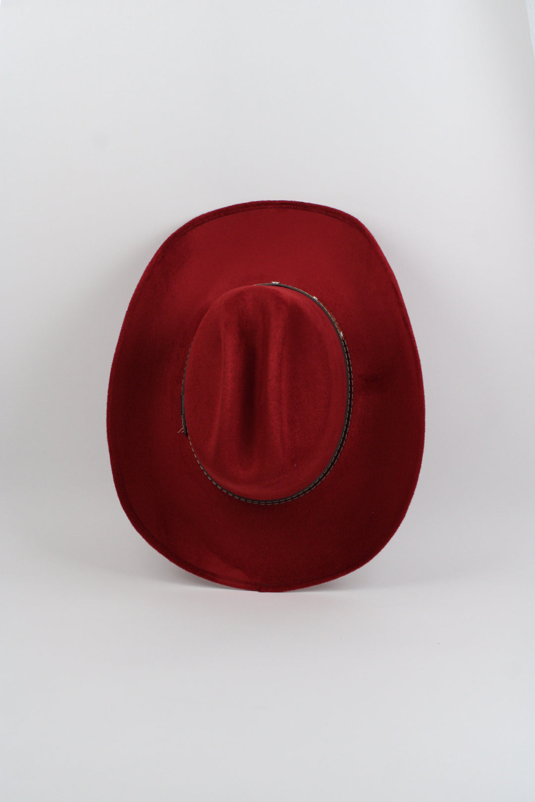 Texana Vegan Suede Cowboy Hat - Burgundy