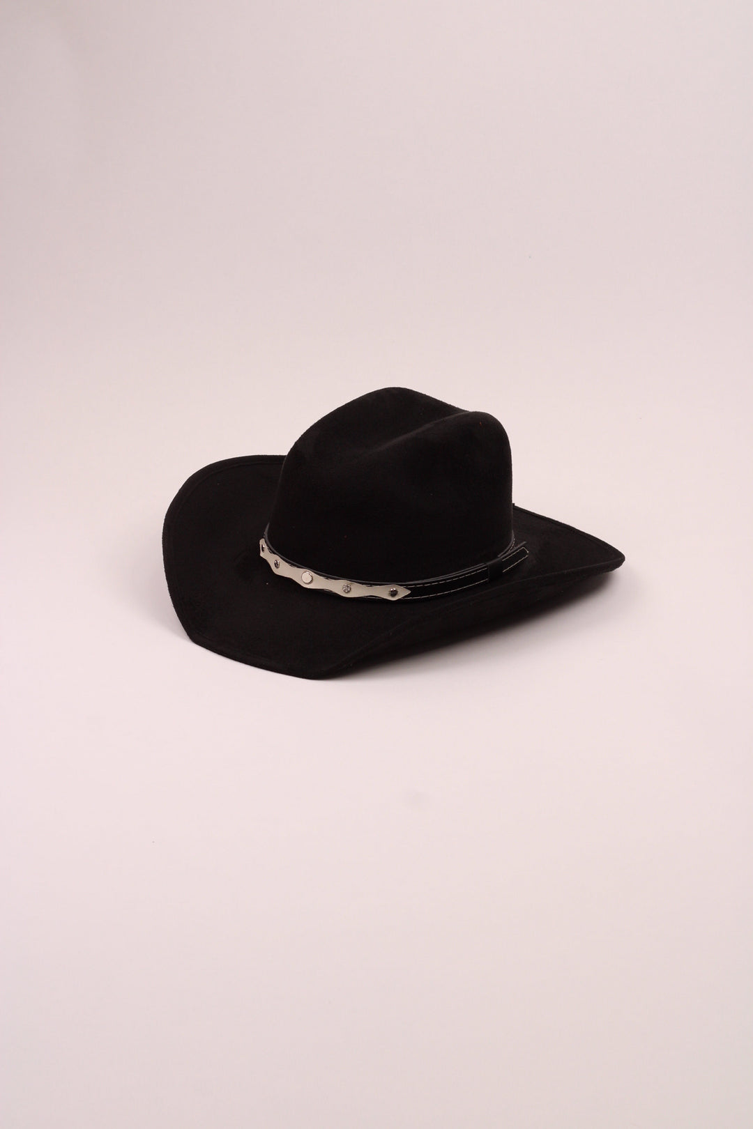 Kids Vegan Suede Austin Hat - Black