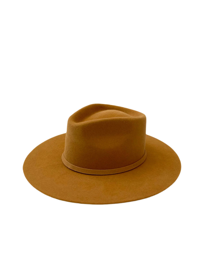 Emery Merino Wool Teardrop Rancher Hat - Caramel