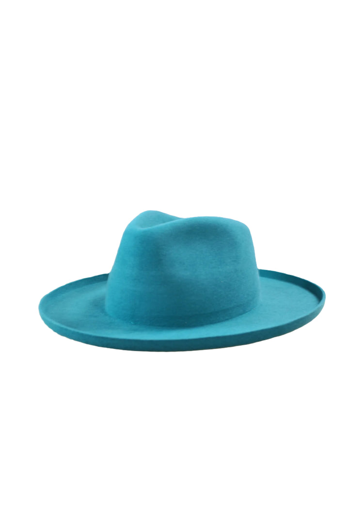 The Tucson Pencil Brim Rancher - Wool Felt - Turquoise