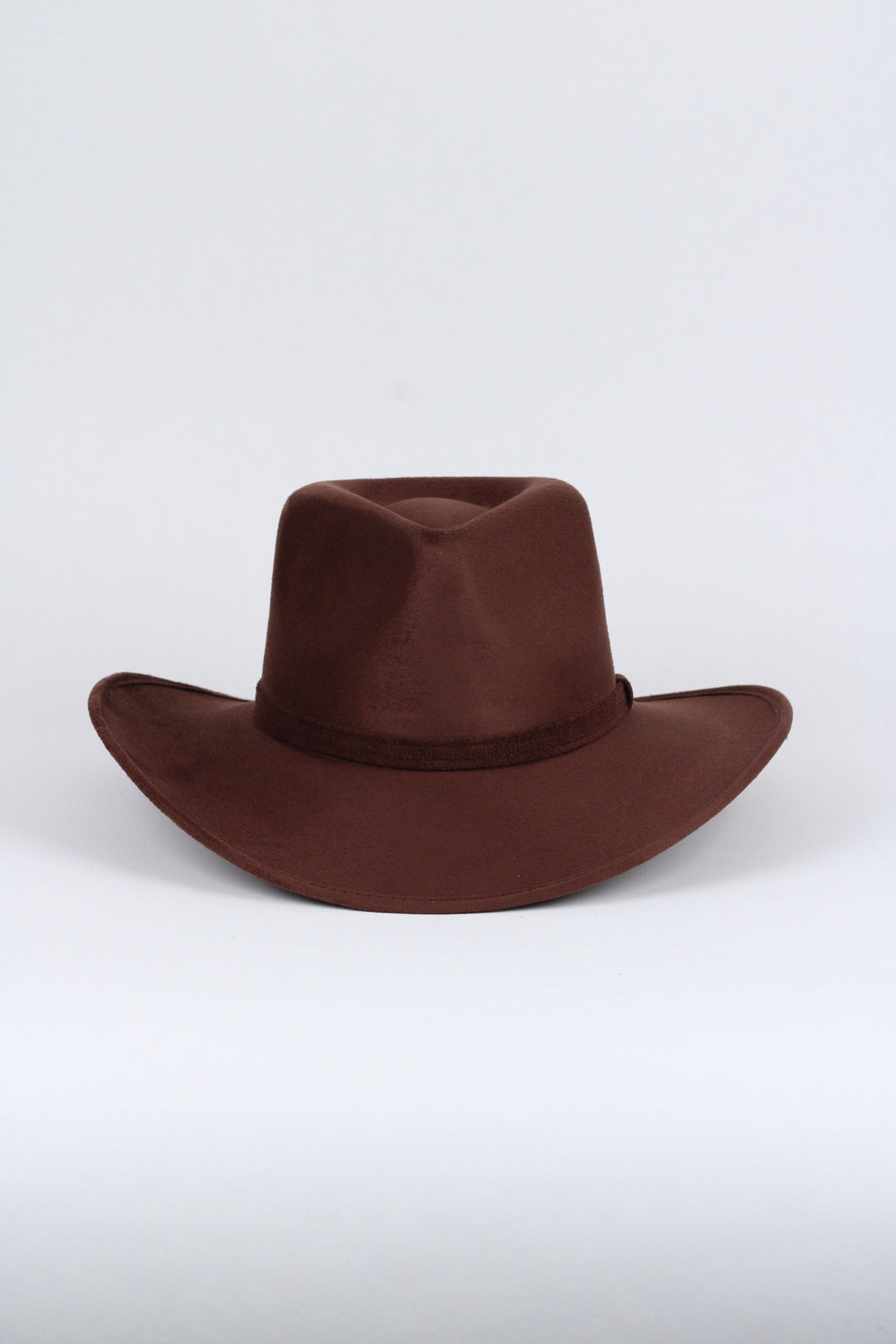 Amarillo Vegan Suede Cowboy Rancher Hat- Chocolate