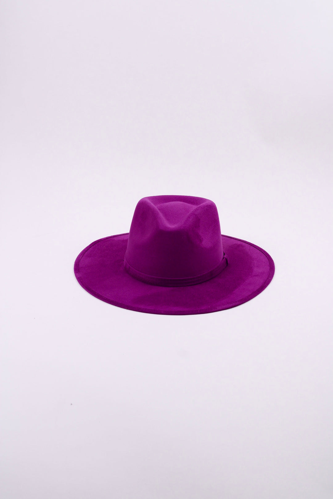 Vegan Suede Rancher Hat - Purple