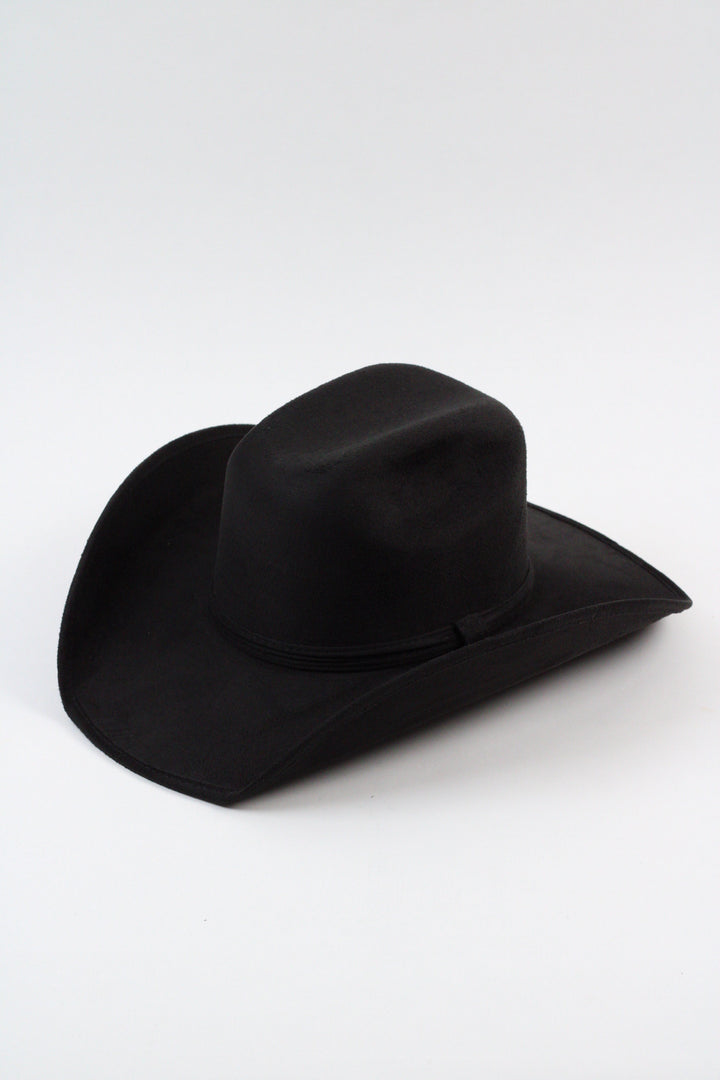 Austin Vegan Suede Cowboy Hat Classic - Black
