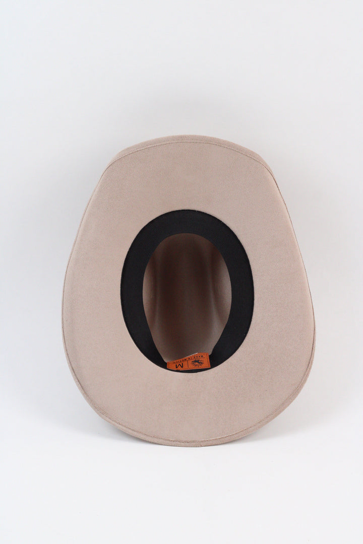 Austin Vegan Suede Cowboy Hat- Sand