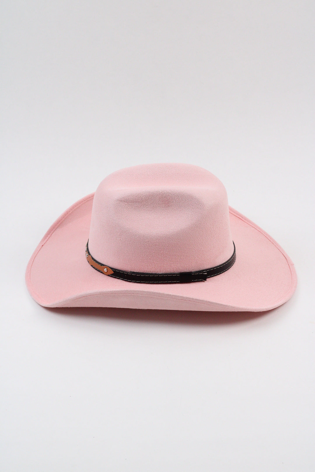 Austin Vegan Suede Cowboy Hat- Blush Pink