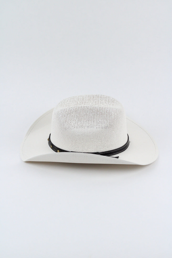 Kids Bullrider Mesh Top Structured Cowboy Hat - Ivory
