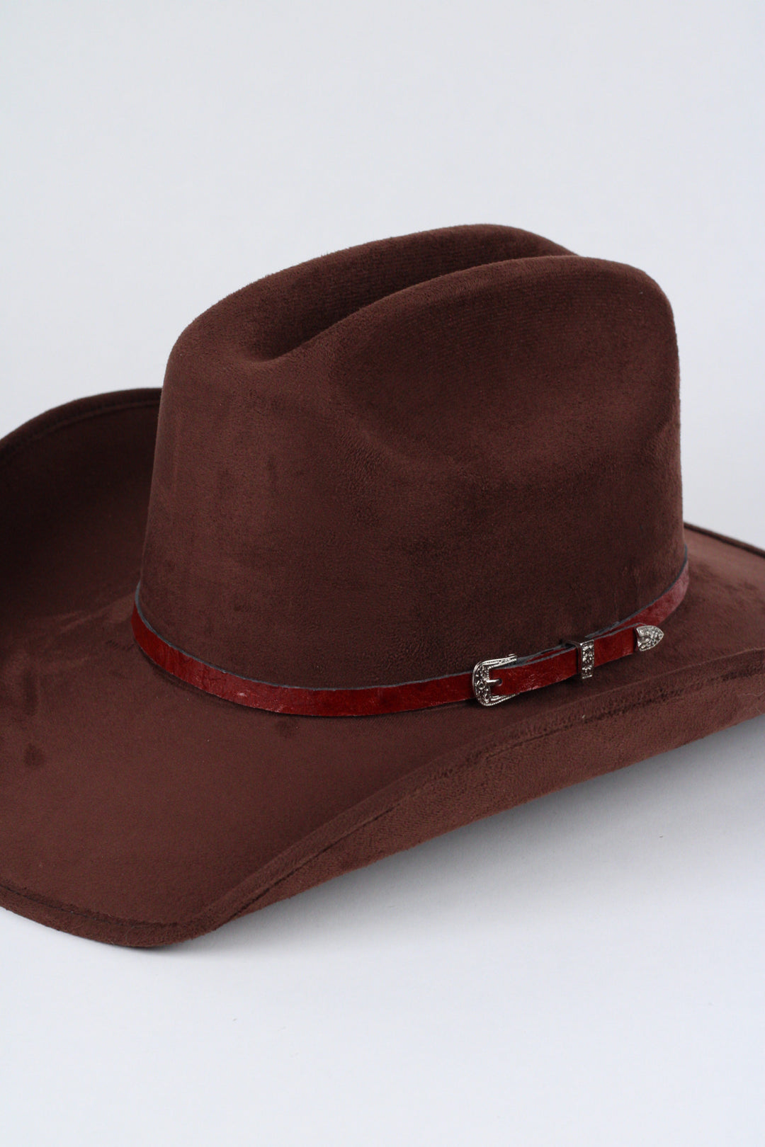 *Ostrich Print Leather Hat Band w/ Buckle