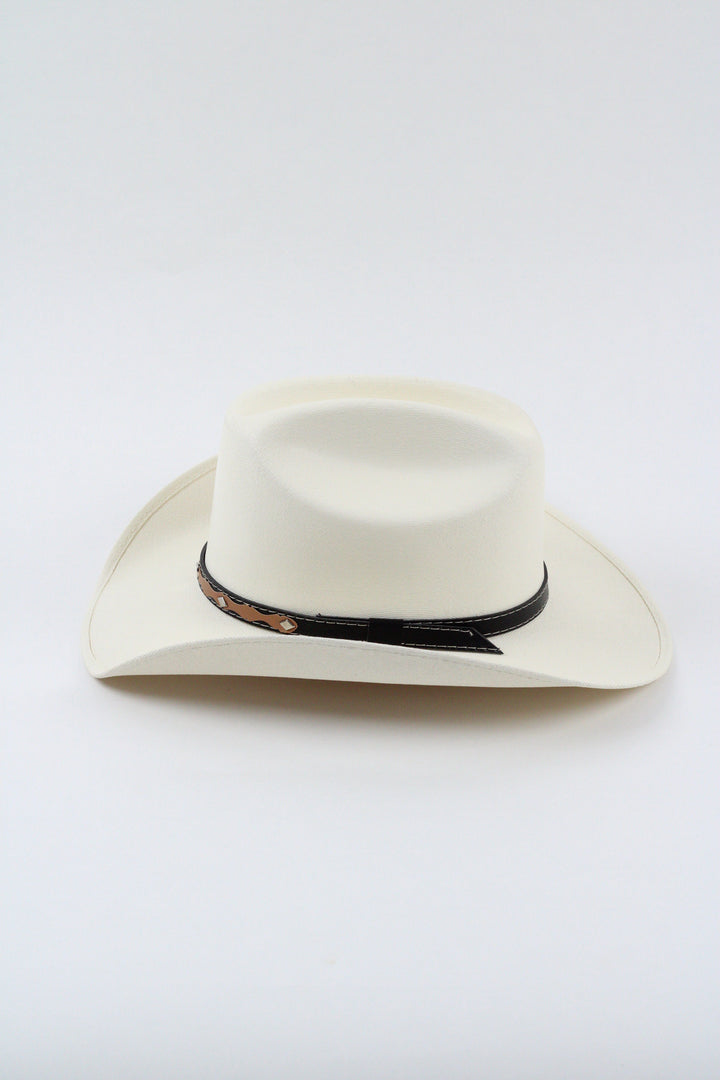 Kids Lonestar Cattlemen Straw Cowboy Hat - Ivory