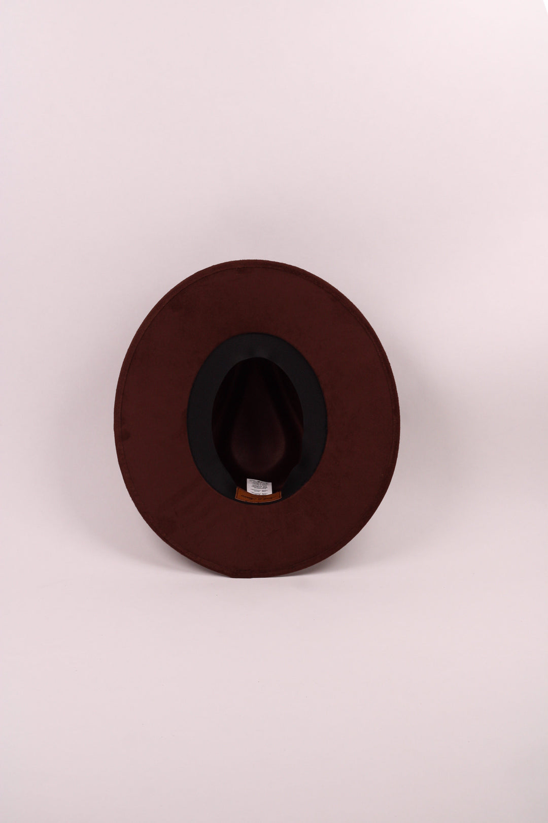 Vegan Suede Rancher Hat - Chocolate