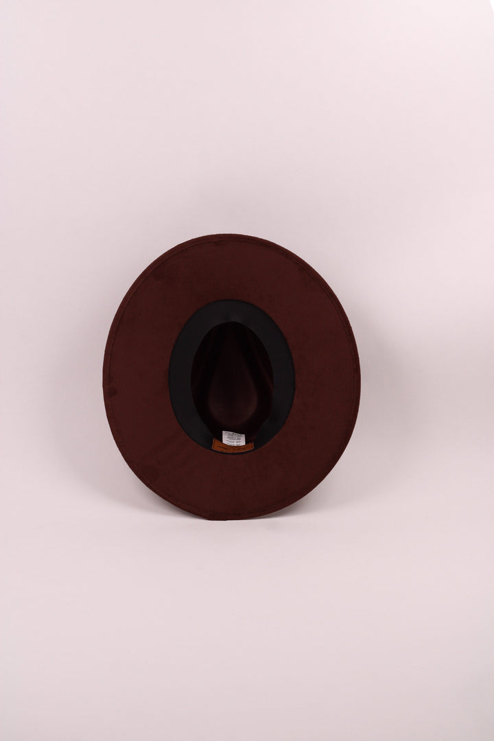Vegan Suede Rancher Hat - Chocolate