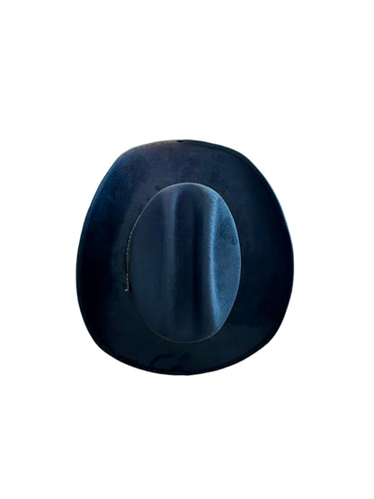 Texana Vegan Suede Cowboy Hat- Navy Blue