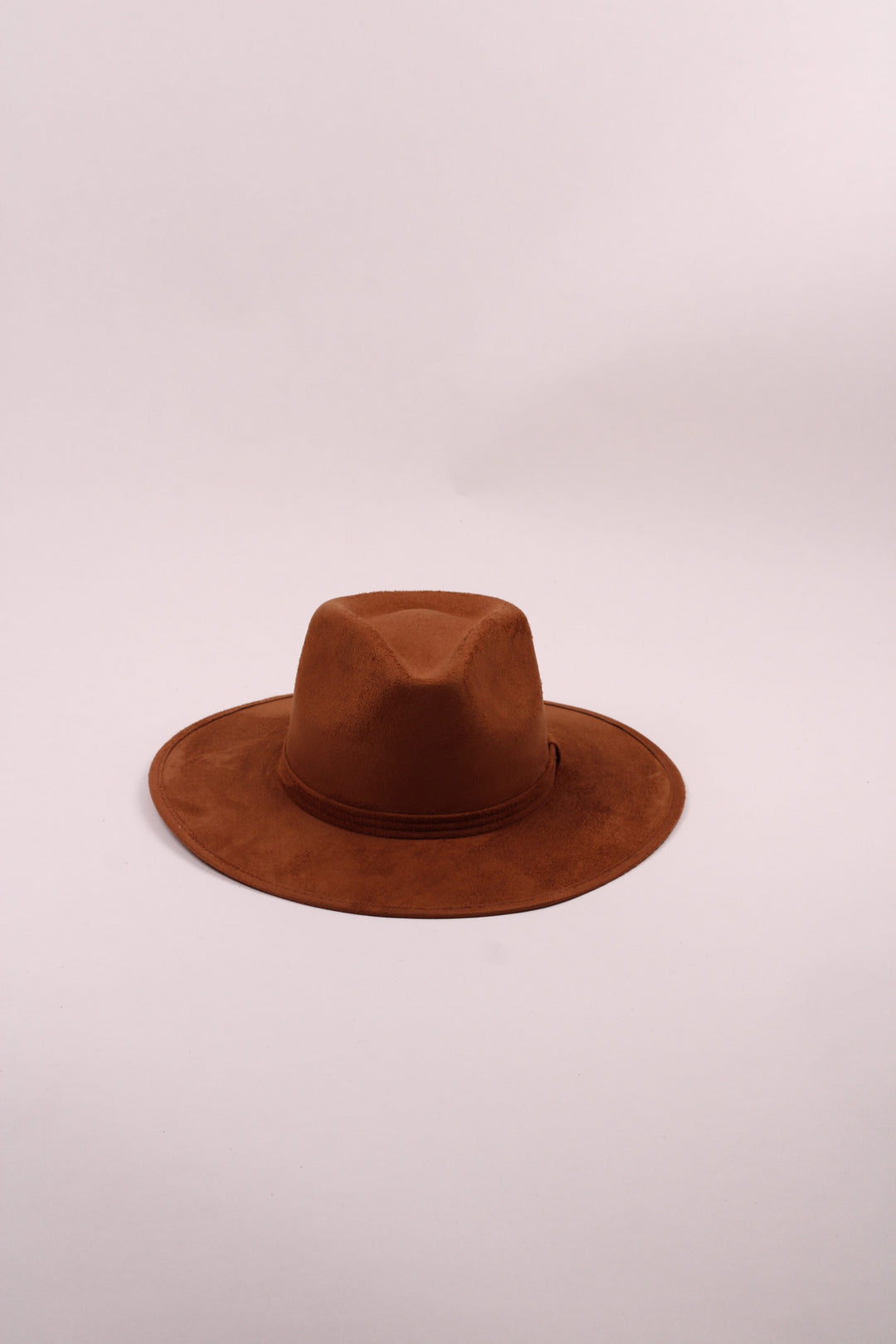 Vegan Suede Rancher Hat - Caramel
