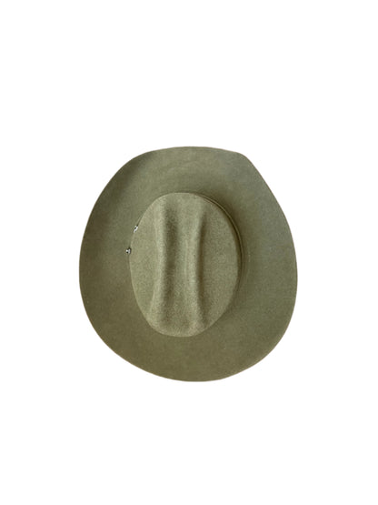 Wren Merino Wool Western Hat - Olive Green