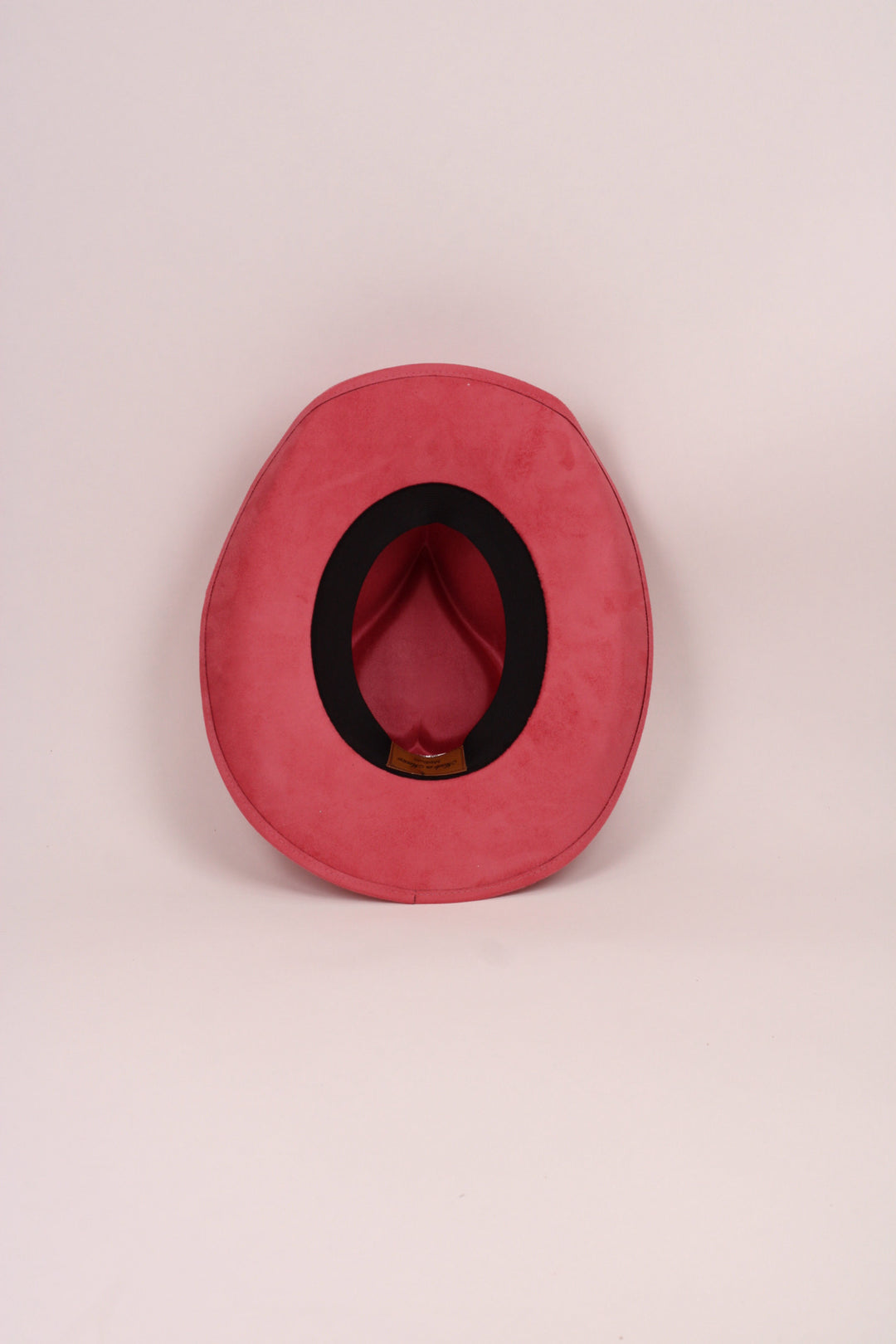 Vegan Suede Heart Shaped Cowboy Hat- Coral