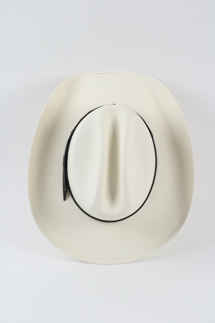 Kids Lonestar Cattlemen Straw Cowboy Hat - Ivory