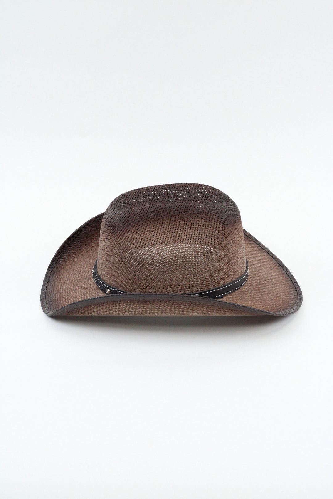 Kids Bullrider Mesh Top Structured Cowboy Hat - Brown