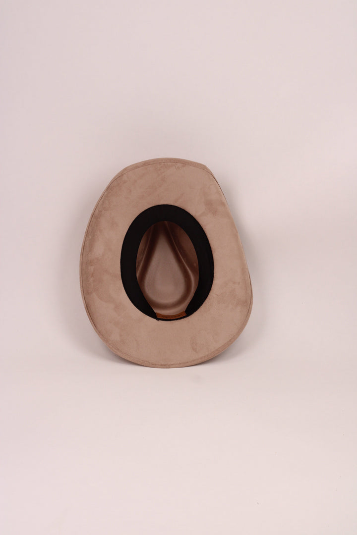 Santa Fe Vegan Suede Cowboy Rancher Hat- Sand