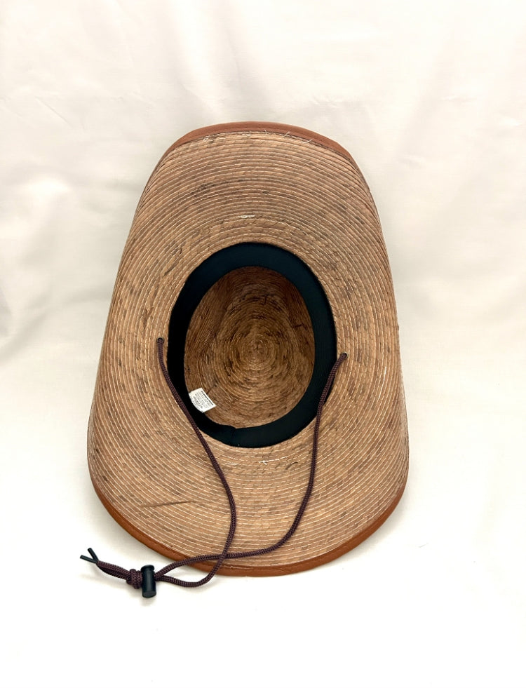 Red Rock Palm Leaf Rancher Cowboy Hat - Saddle Brown