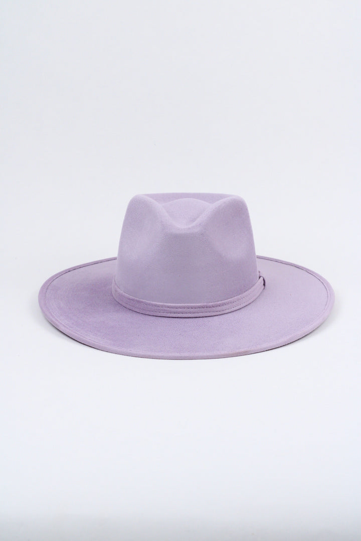 Vegan Suede Rancher Hat - Lavender