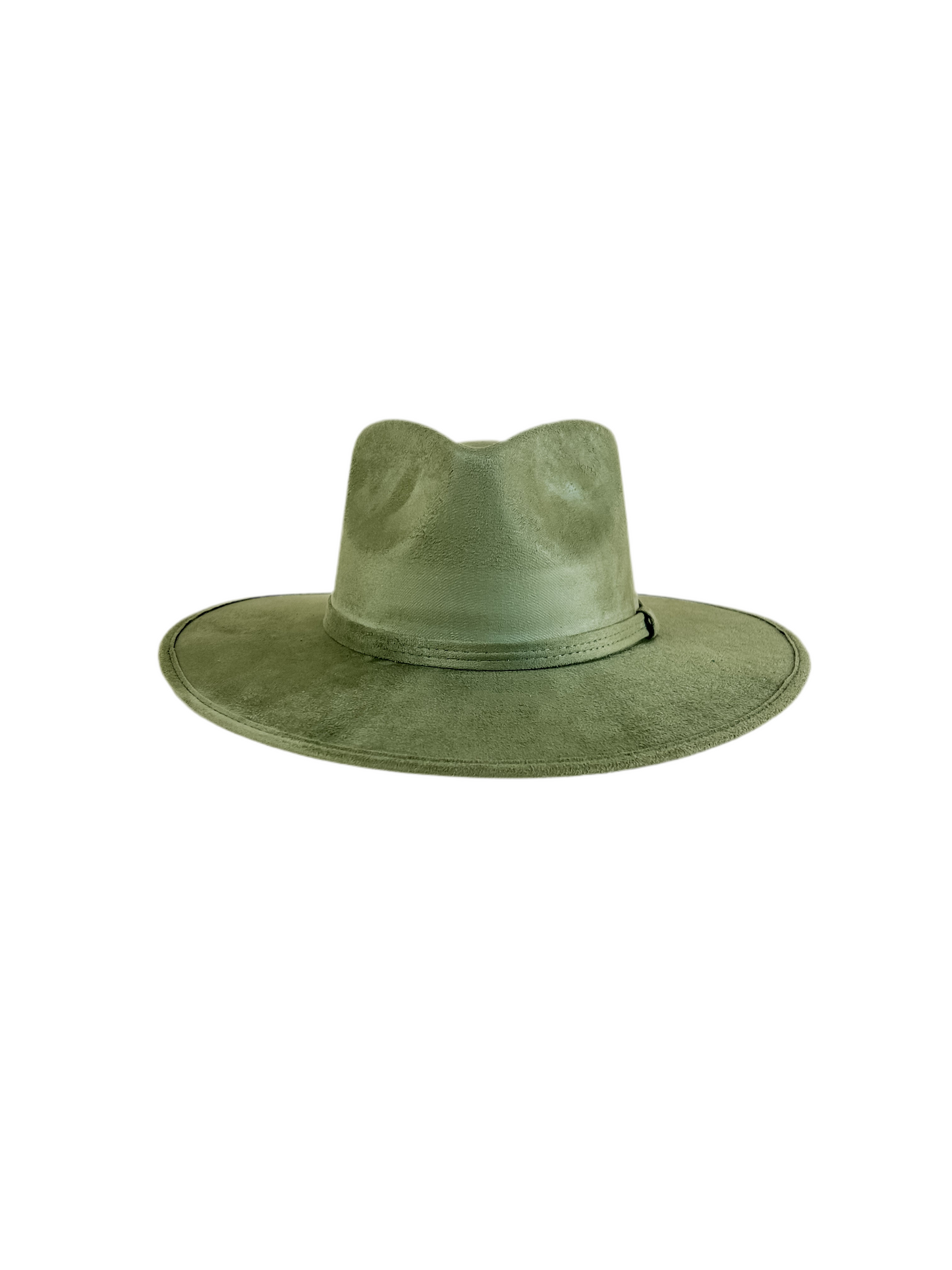 Vegan Suede Teardrop Hat- Sage