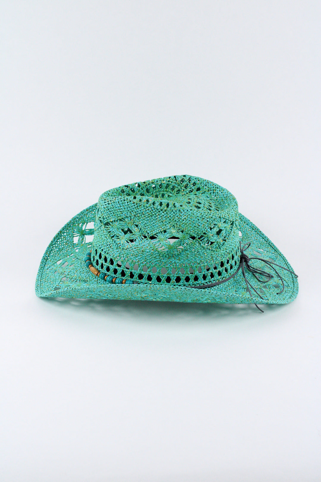 Bayside Rancher Raffia Hat - Aqua Green