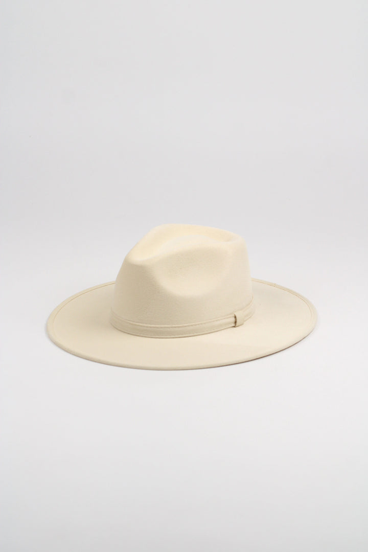 Vegan Suede Rancher Hat- Buttercream