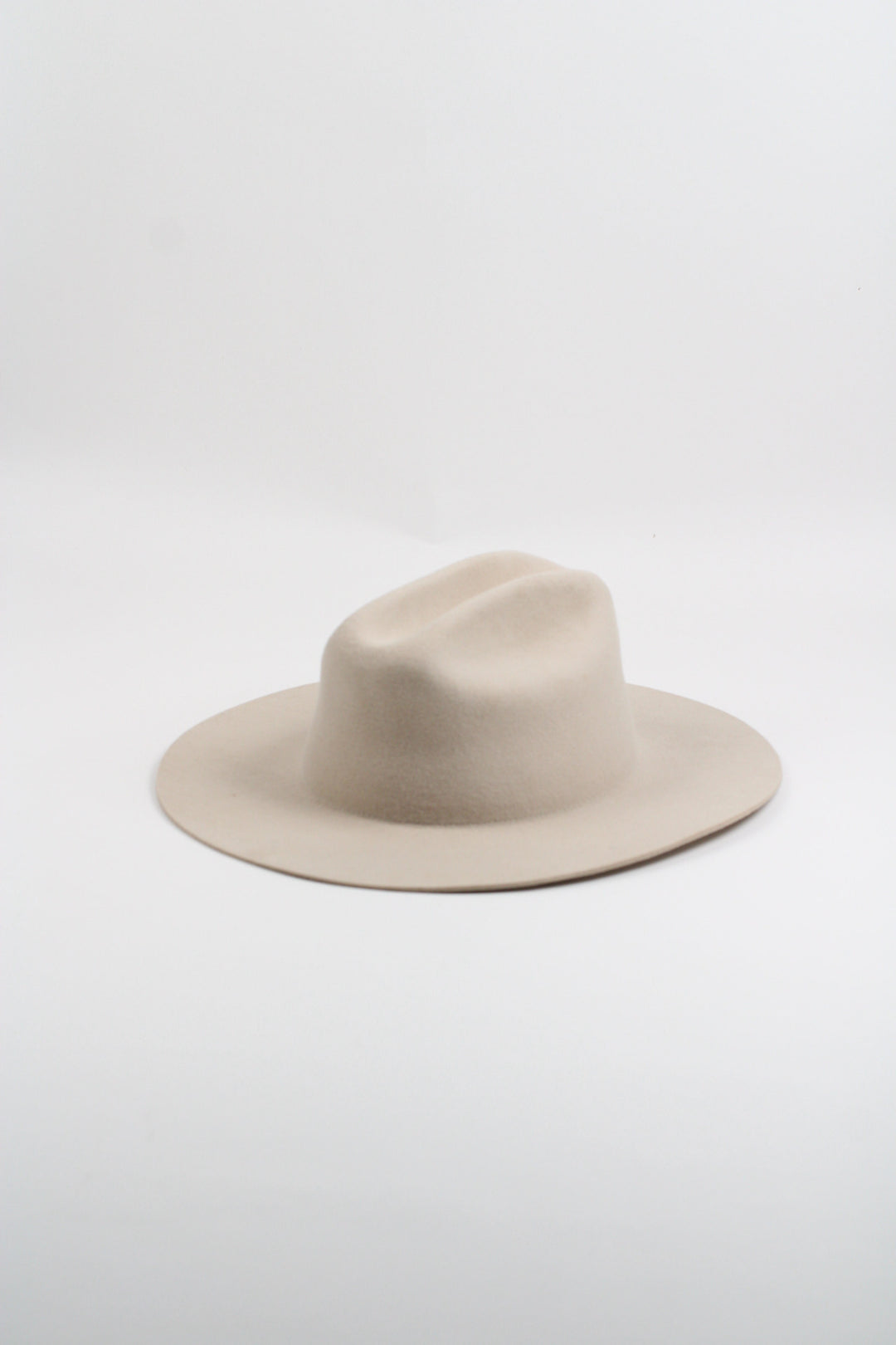 The Quinn Cattlemen Wool Felt Hat - Ivory